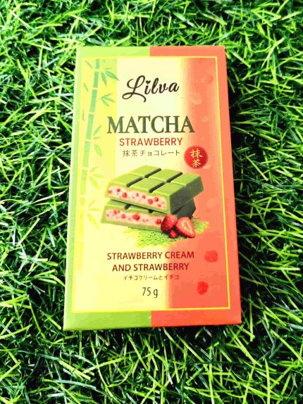 LILVA MATCHA BAR STRAWBERRY CREAM 75G