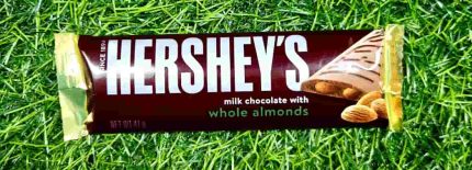 HERSHEYS MILK CHOC WHOLE ALMONDS 41G
