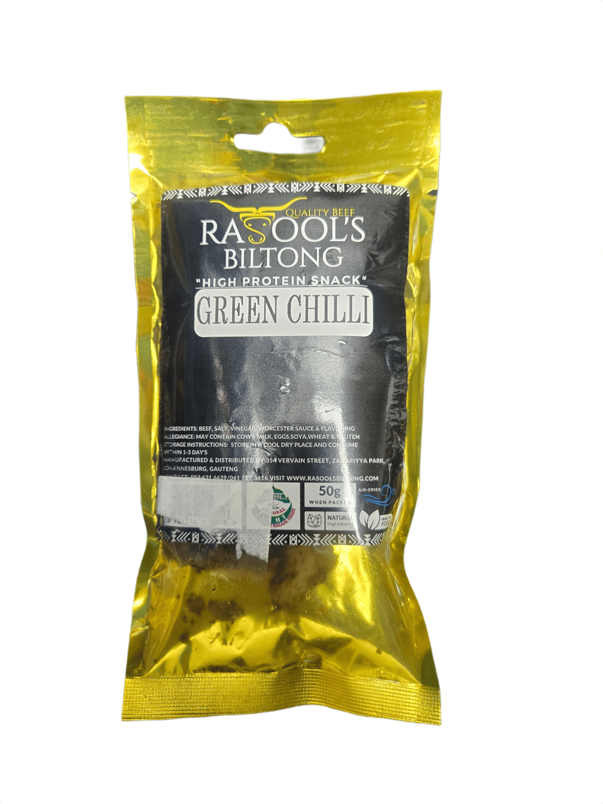 RB GREEN CHILLI BILTONG 50G