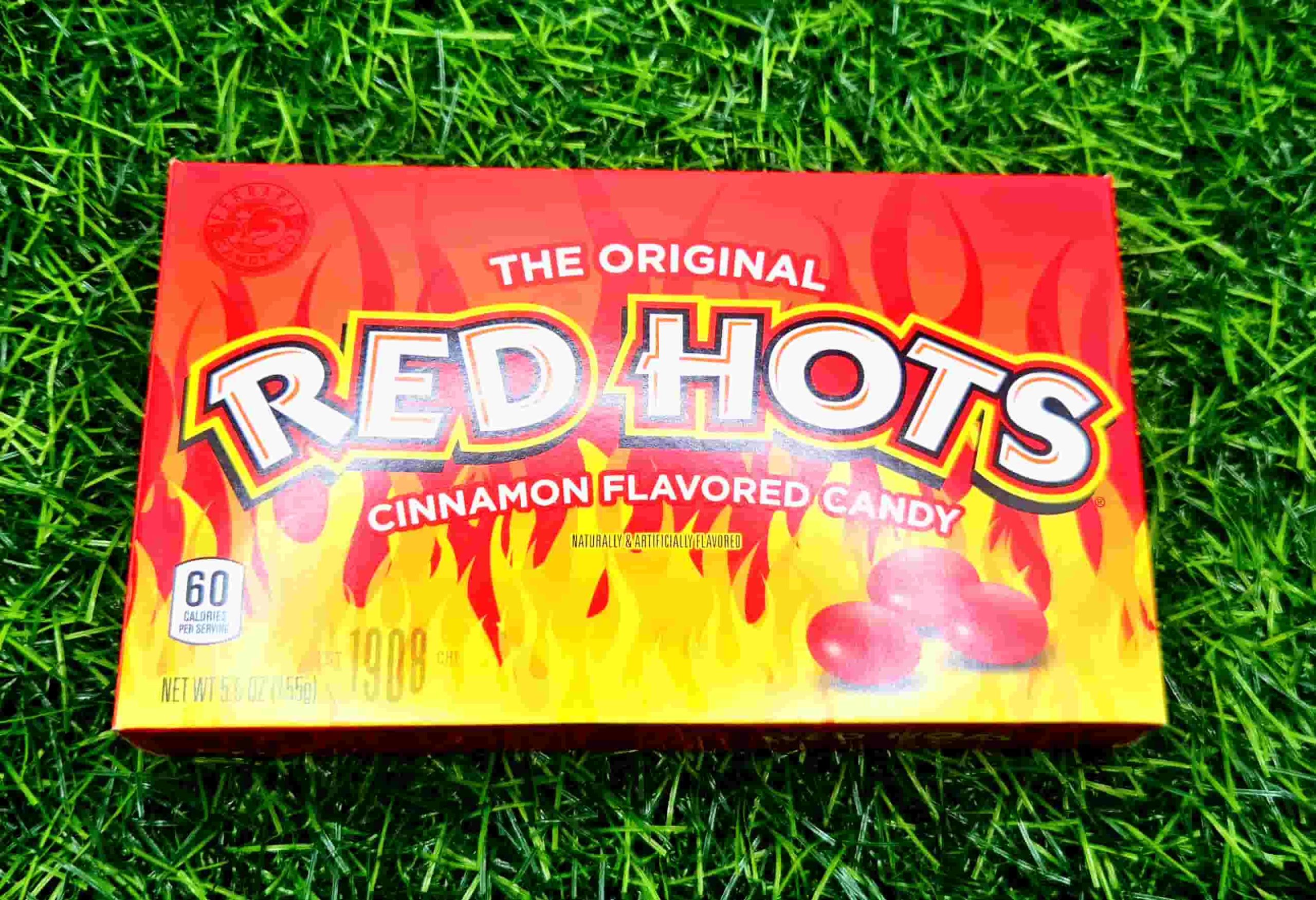 RED HOTS CANDY BOX