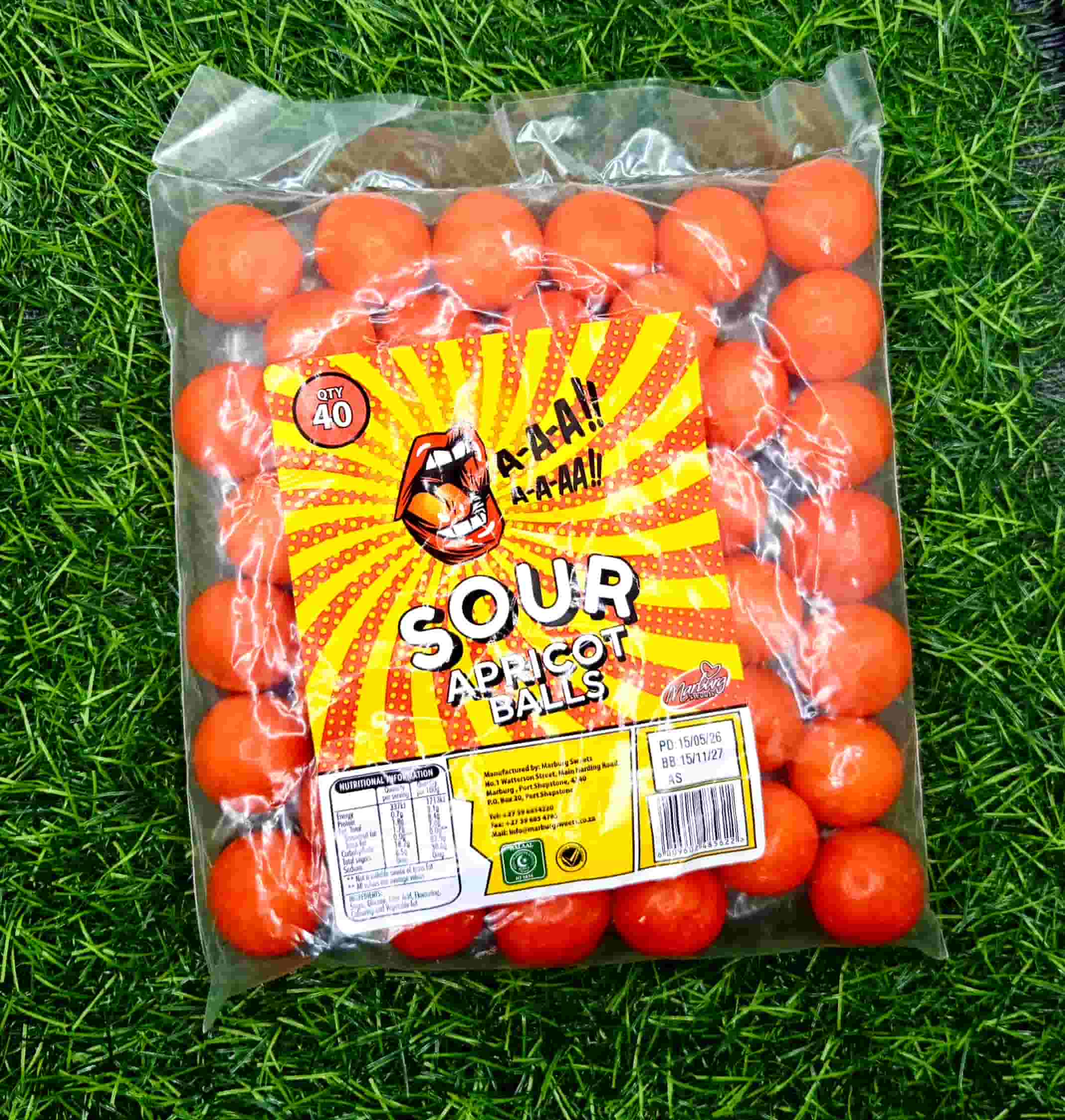 MARB SOUR APRICOT BALLS 40S