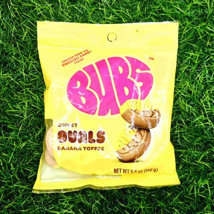 BUBS SWEET OVALS BANANA TOFFEE 156G