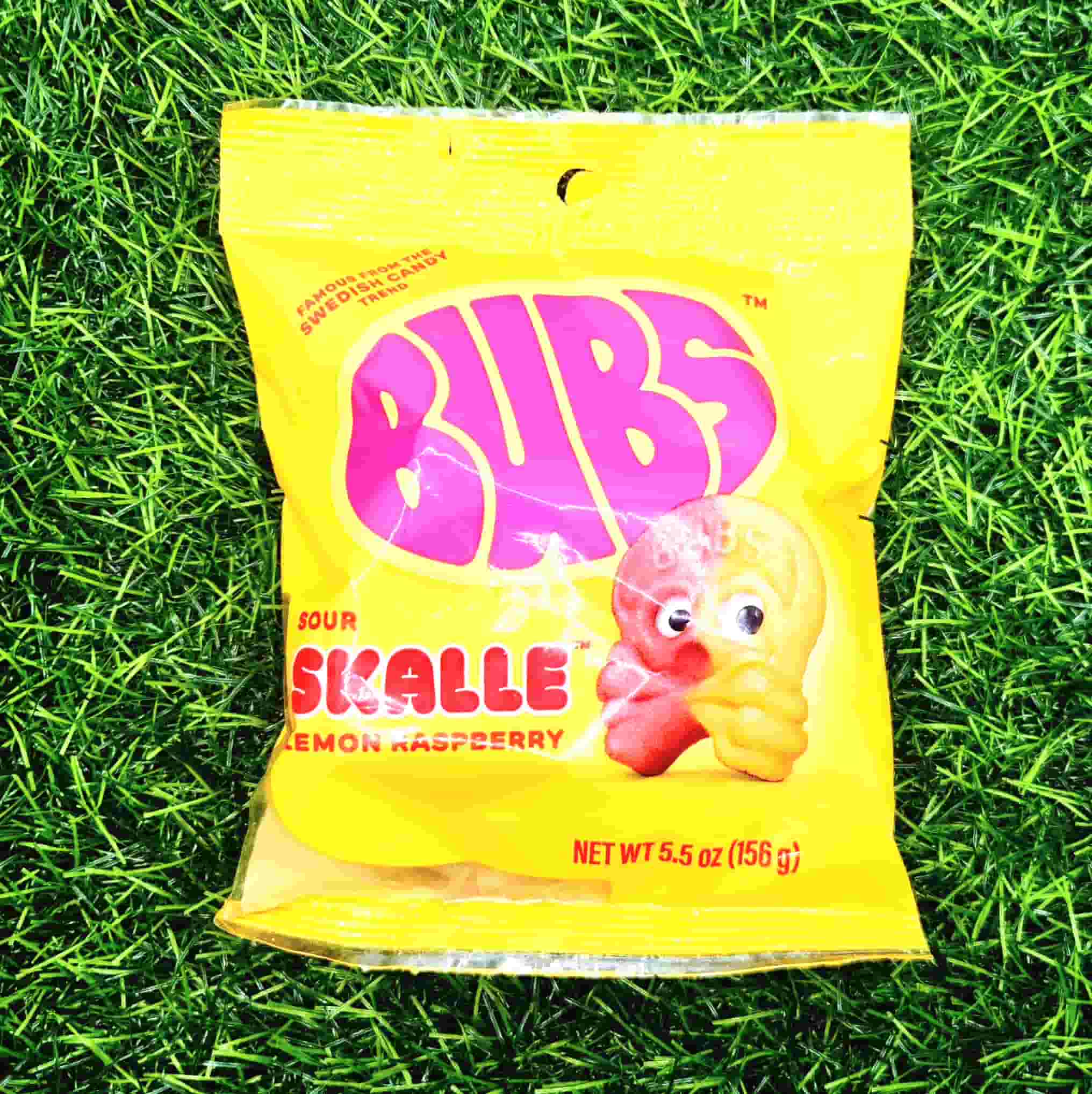 BUBS SOUR SKALLE LEMON RASPBERRY 156G