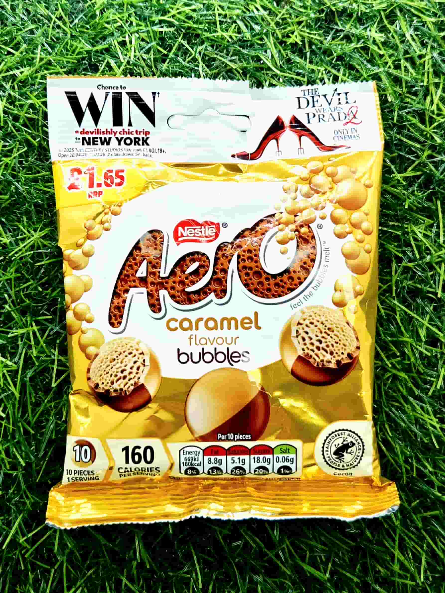 NESTLE AERO CARAMEL BUBBLES 80G