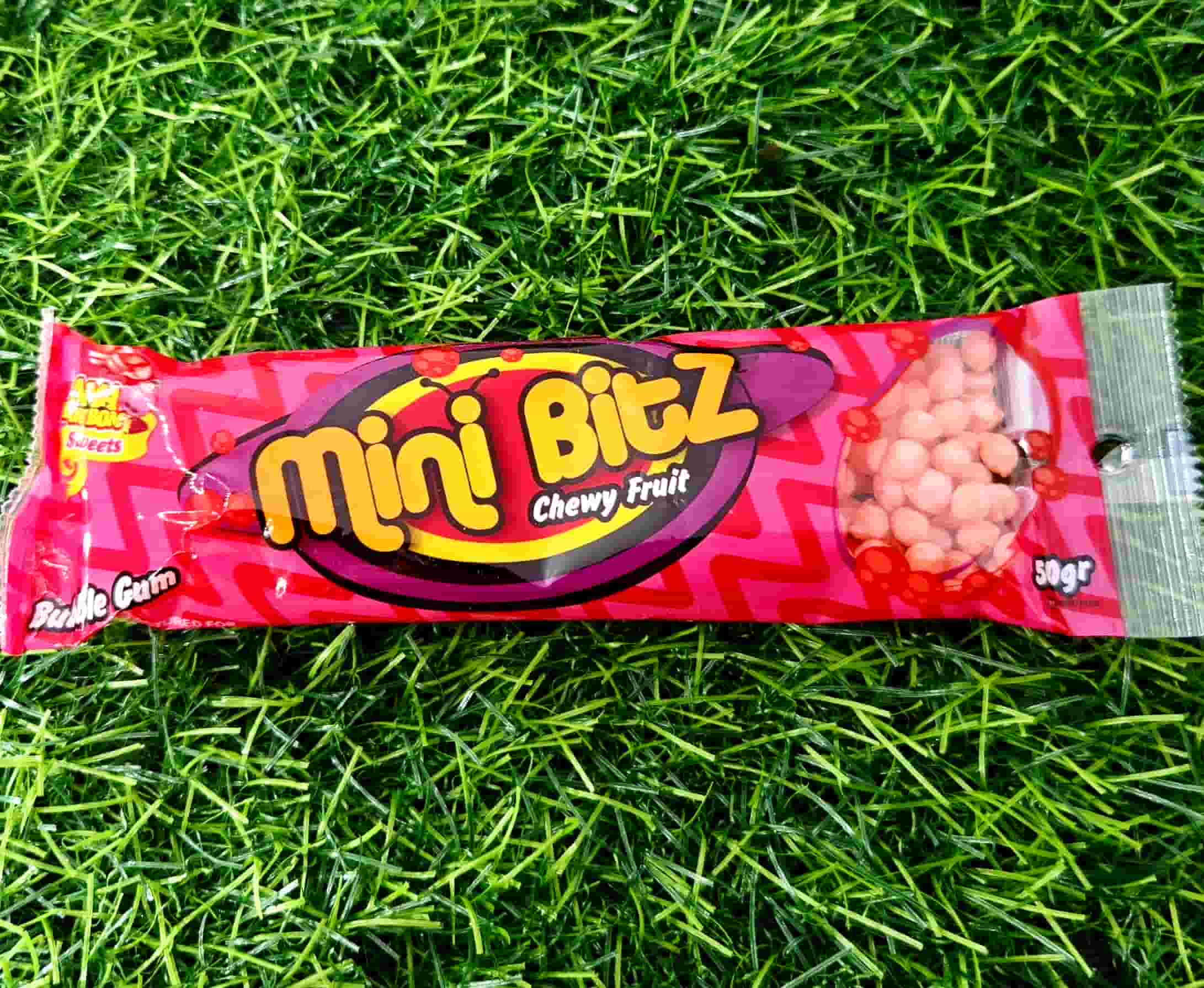 MINI BITZ CHEWY FRUITS BUBBLE GUM 50G